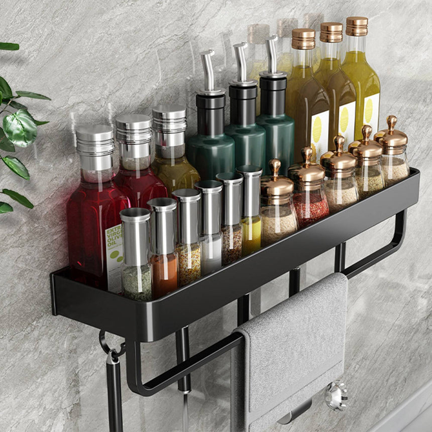 SOGA Wall Mounted Kitchen Spice Storage Organiser with Hooks 52cm - Image 04