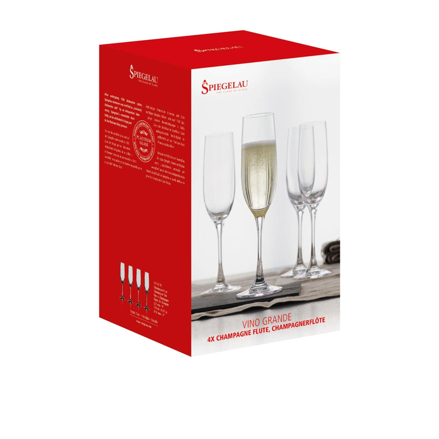 Spiegelau Vino Grande Champagne Flute 185ml Set of 4 - Image 06