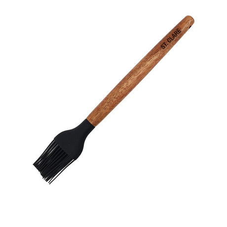 St. Clare Silicone Pastry Brush with Acacia Handle in Black - Image 01