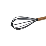 St. Clare Silicone Whisk with Acacia Handle 27cm in Black - Image 02