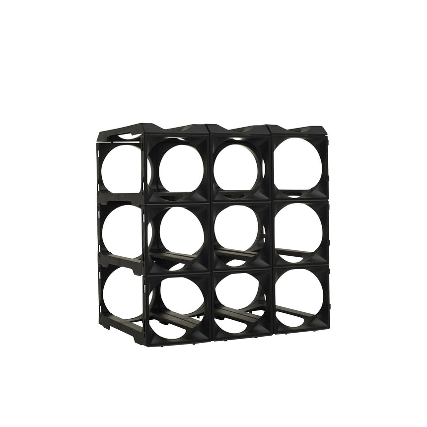 Stakrax Modular Wine Storage Kit 12 Bottle Black - Image 01