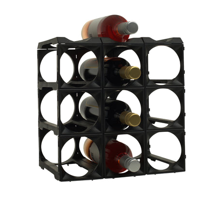 Stakrax Modular Wine Storage Kit 12 Bottle Black - Image 02