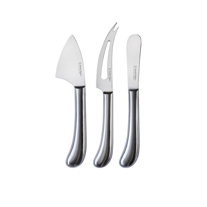 Stanley Rogers Pistol Grip Cheese Knife 3 Piece Set Stainless Steel - Image 01