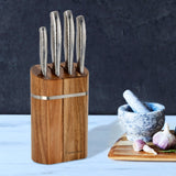 Stanley Rogers 5 Piece Oval Domed Knife Block Set - Image 05