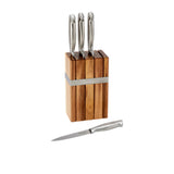 Stanley Rogers 5 Piece Banded Stripe Knife Block Set - Image 02