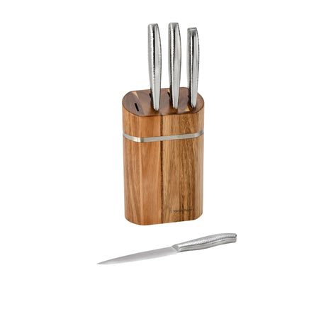 Stanley Rogers 5 Piece Oval Domed Knife Block Set - Image 01
