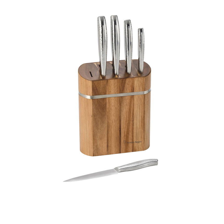 Stanley Rogers 6 Piece Oval Domed Knife Block Set - Image 01