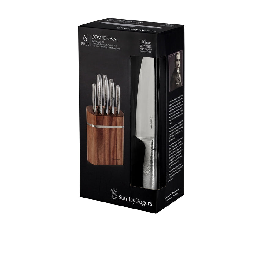 Stanley Rogers 6 Piece Oval Domed Knife Block Set - Image 04