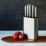 Stanley Rogers 6 Piece Oval Vertical Metallic Knife Block Set Pewter - Image 05