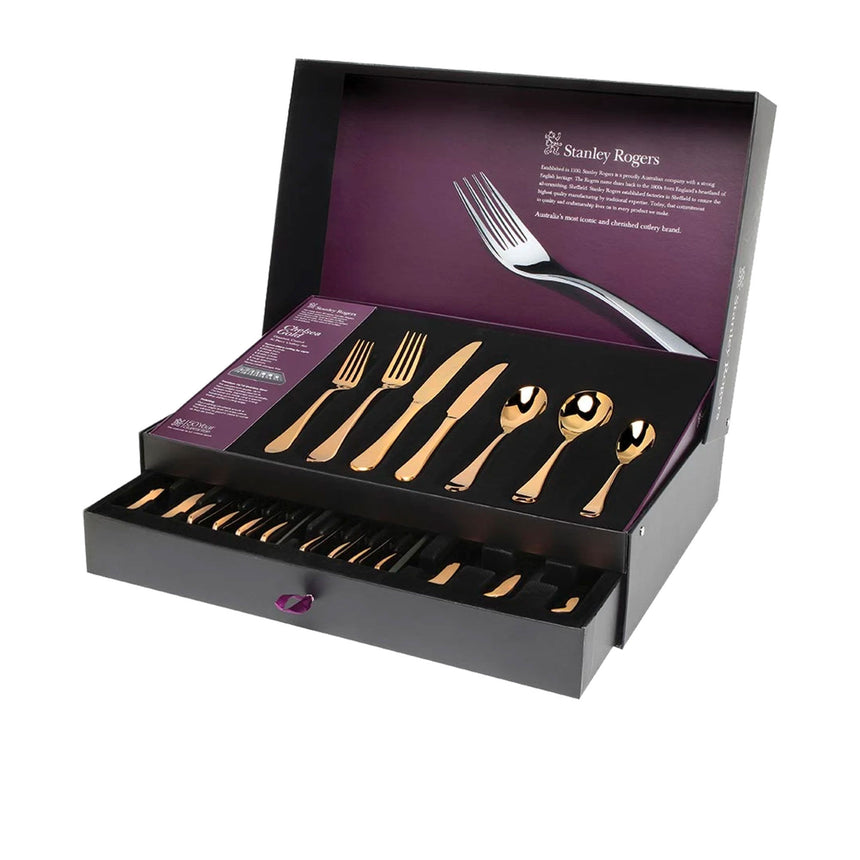 Stanley Rogers Chelsea 56 Piece Cutlery Set Gold - Image 04