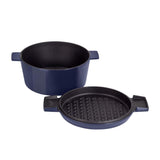 Stanley Rogers Cast Iron French Oven 24cm Mid in Blue - Image 01