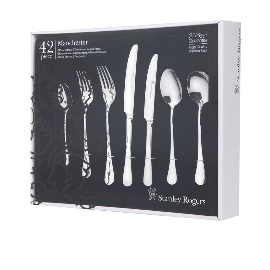 Stanley Rogers Manchester 42 Piece Cutlery Set Silver - Image 05