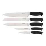 Stanley Rogers 6 Piece Oval Knife Block Set in Black & Timber - Image 02