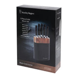 Stanley Rogers 6 Piece Oval Knife Block Set in Black & Timber - Image 04