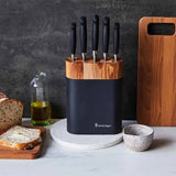 Stanley Rogers 6 Piece Oval Knife Block Set in Black & Timber - Image 05