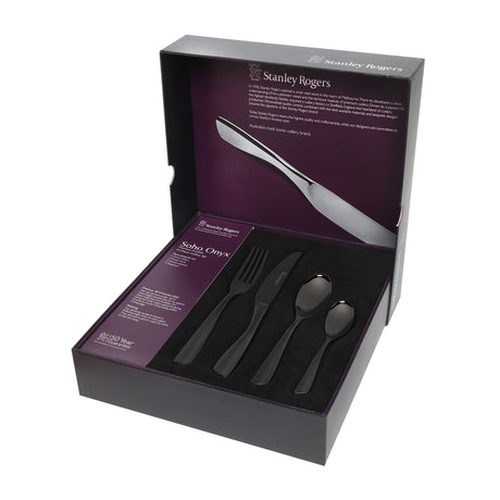 Stanley Rogers Soho 24 Piece Cutlery Set Onyx - Image 02