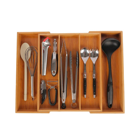 Stax Bamboo Expandable Utensil Organiser - Image 01