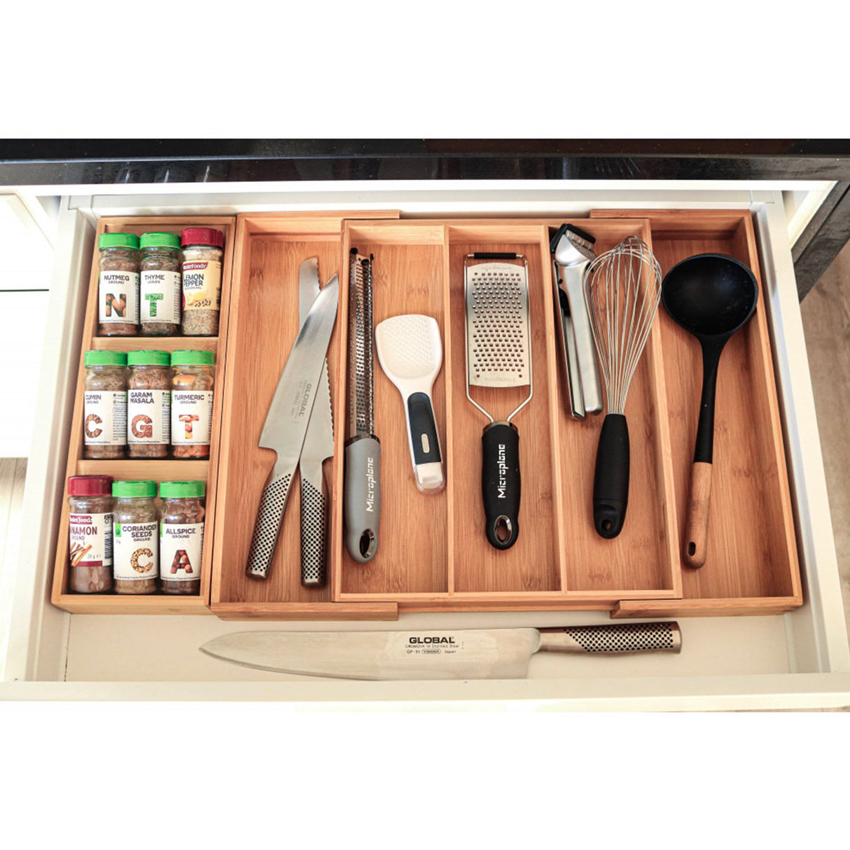 Stax Bamboo Expandable Utensil Organiser - Image 06