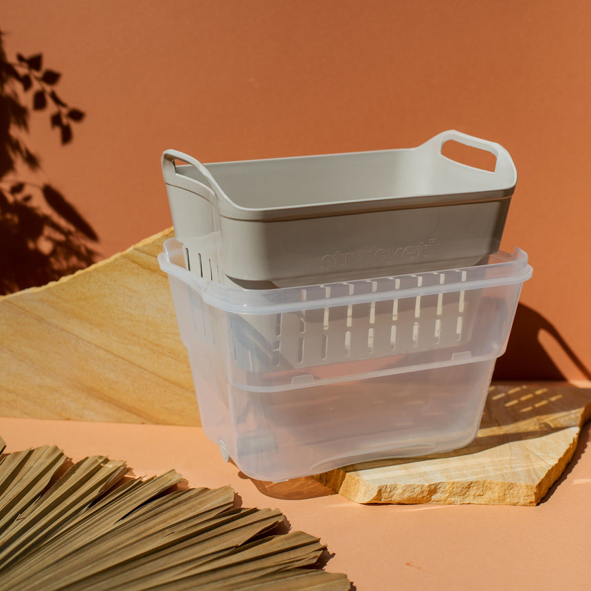 Strucket Mini Soaker Bucket 4.5 Litre Sand & Clear - Image 04