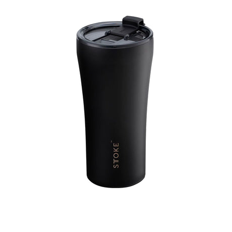Sttoke Ceramic Reusable Coffee Cup 470ml Luxe in Black - Image 01
