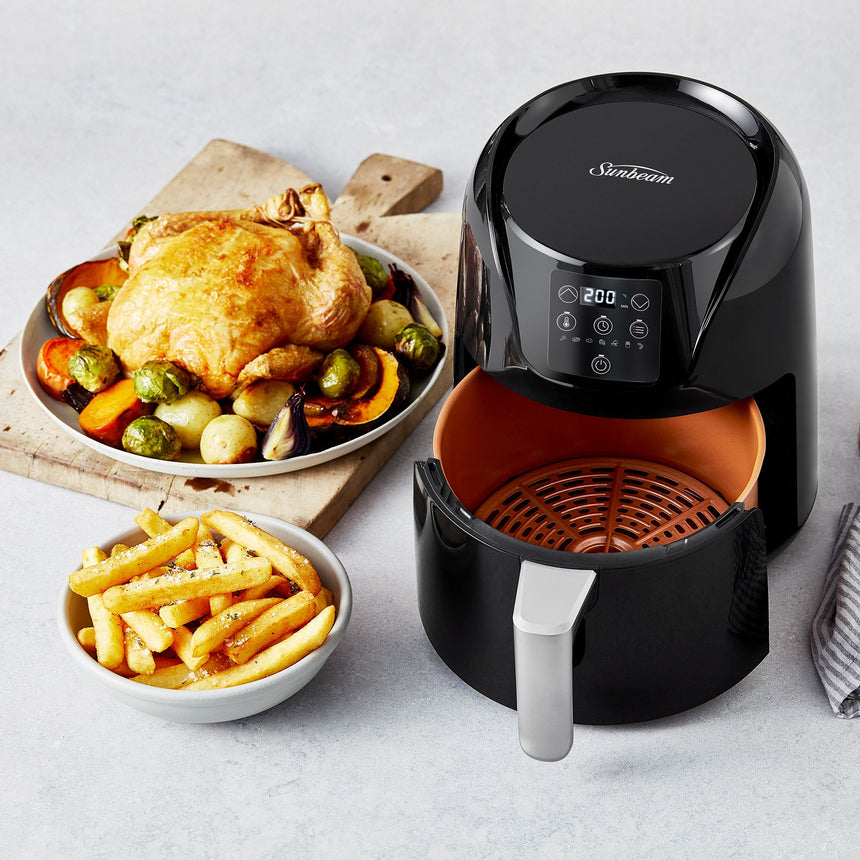 Sunbeam DuraCeramic AFP4100BK Copper Infused Air Fryer 4L Black - Image 03