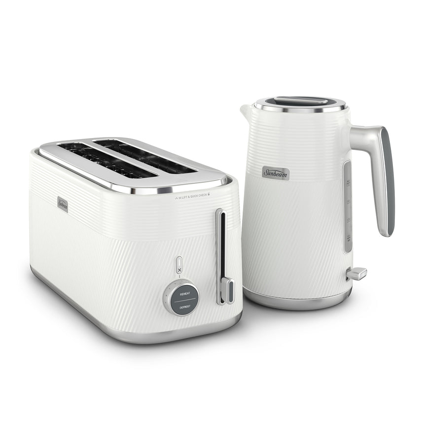 Sunbeam Obliq Collection 4 Slice Toaster in White (TAP3003WH) - Image 03