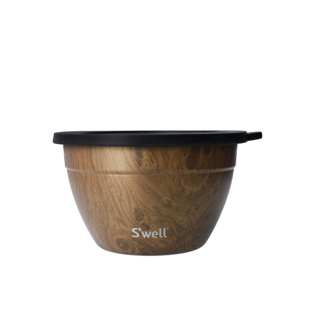 S'well Salad Bowl Kit 20.8cm Teakwood - Image 01