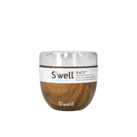 S'well Eats Insulated Bowl 12cm Teakwood - Image 01