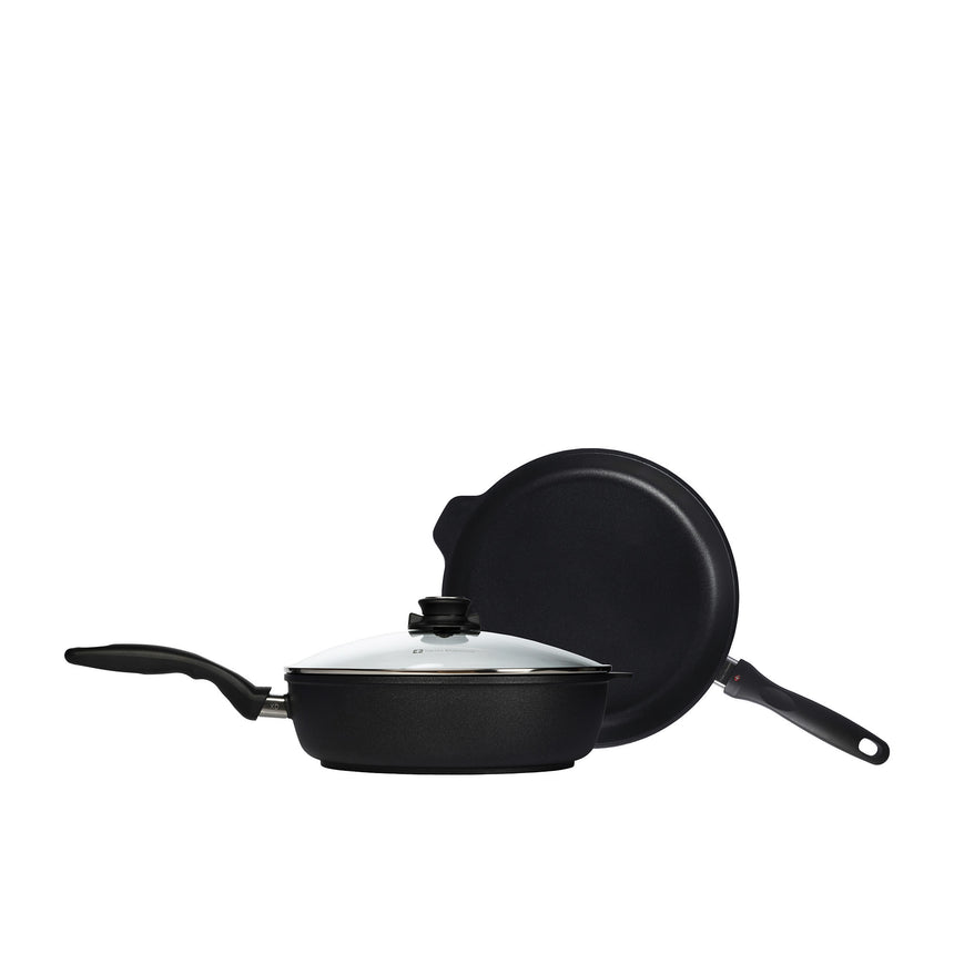 Swiss Diamond XD Classic Saute Pan 28cm and Frypan 28cm with Glass Lid - Image 01