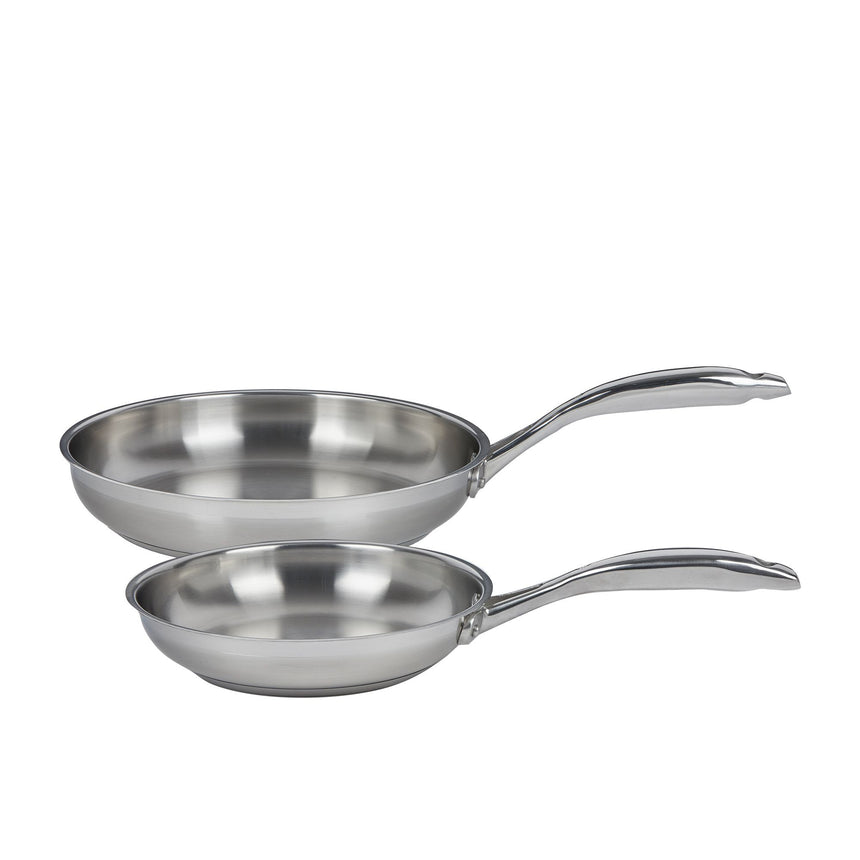 Swiss Diamond Premium Steel Frypan 2 Piece Set 20cm and 28cm - Image 01