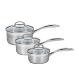 Swiss Diamond Premium Steel 3 Piece Saucepan Set - Image 01