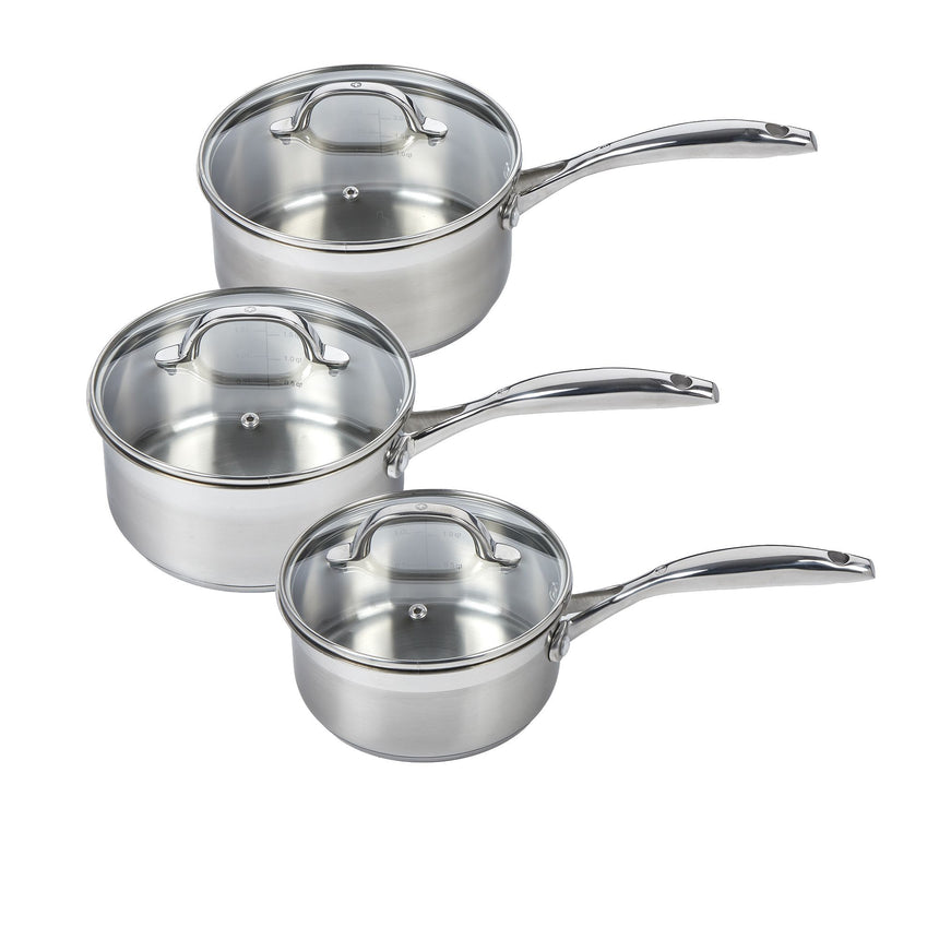 Swiss Diamond Premium Steel 3 Piece Saucepan Set - Image 02