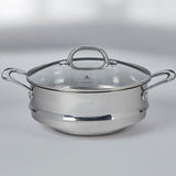 Swiss Diamond Premium Steel Steamer with Lid fits 16/18/20cm - Image 02