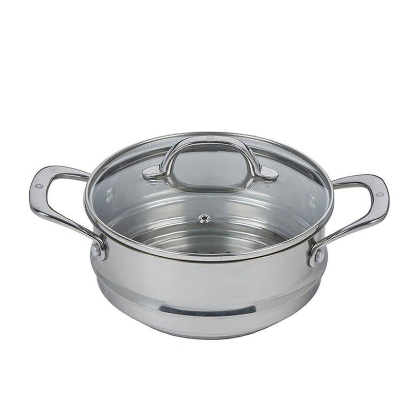 Swiss Diamond Premium Steel Steamer with Lid fits 16/18/20cm - Image 05