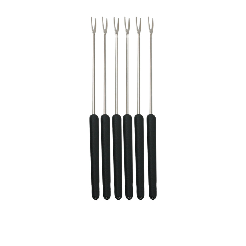 Swissmar Meat Fondue Fork Set of 6 in Black - Image 02