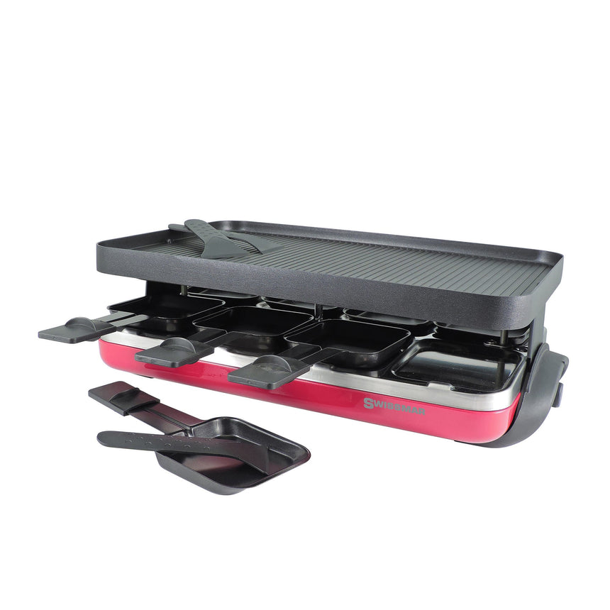 Swissmar Valais 8 Person Raclette Party Grill in Red - Image 01