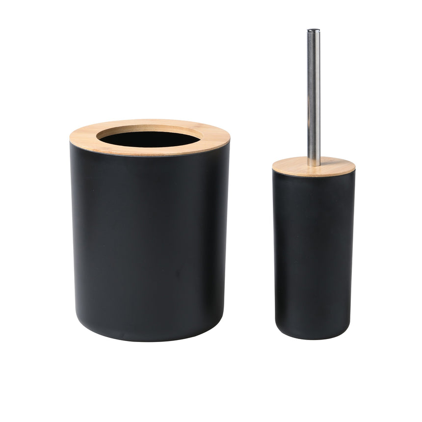 Takara Takae Bathroom Accessory Set 2pc Black - Image 01