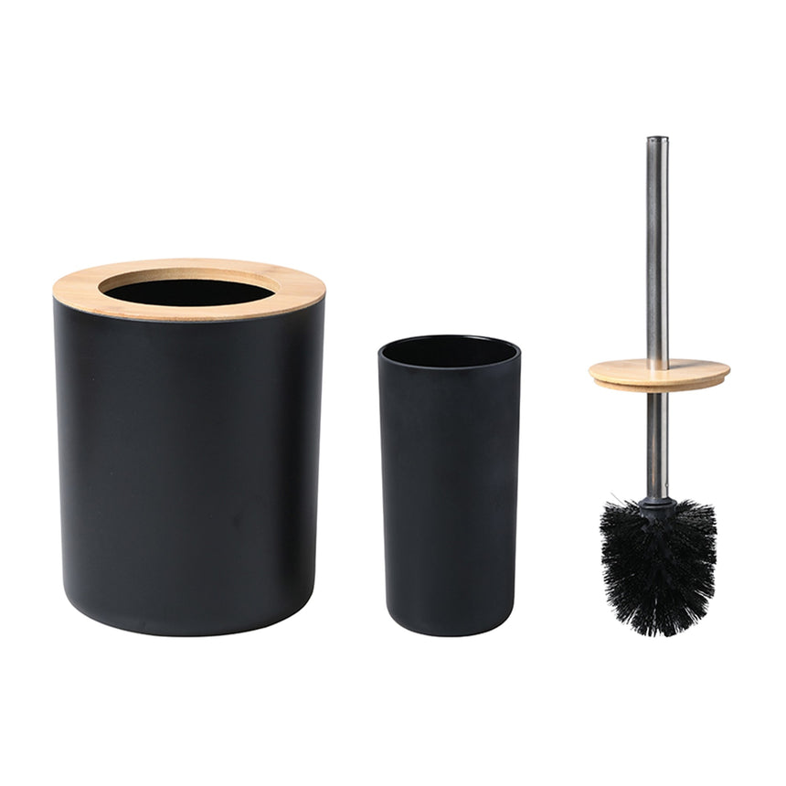 Takara Takae Bathroom Accessory Set 2pc Black - Image 03