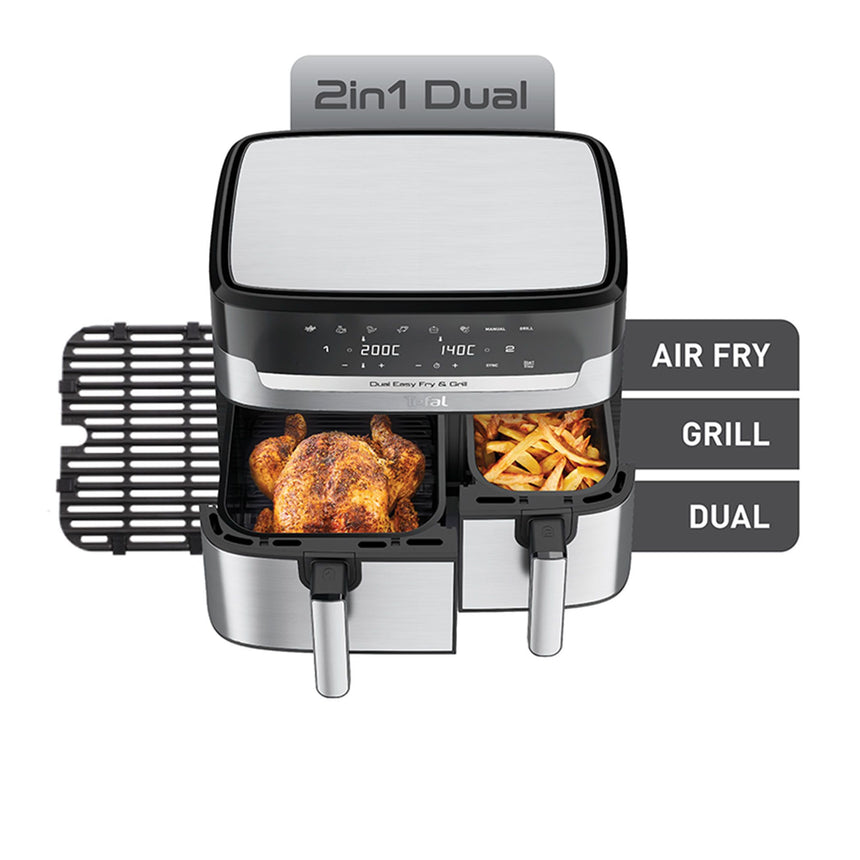 Tefal Dual Easy Fry & Grill EY905C Air Fryer XXL 8.3L - Image 05