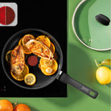 Tefal Renew in Black Ceramic Induction Sautepan with Lid 24cm - 3 Litre - Image 02