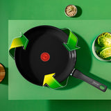 Tefal Renew in Black Ceramic Induction Sautepan with Lid 24cm - 3 Litre - Image 04