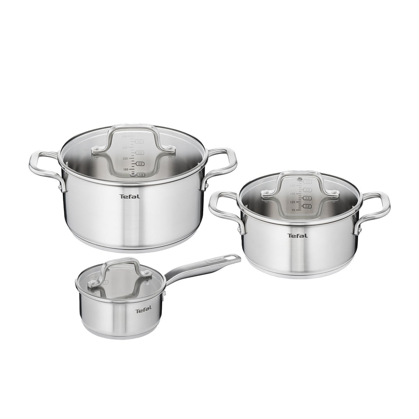 Tefal Virtuoso 3 Piece Stainless Steel Cookware Set - Image 01