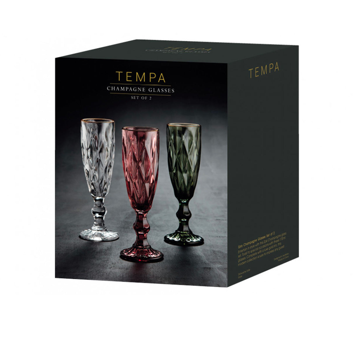 Tempa Ezra Champagne Glass Set of 2 Ivy - Image 04