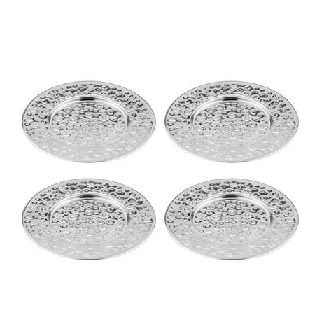 Tempa Spencer Hammered Coaster Set of 4 Silver - Image 01