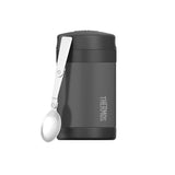 Thermos FUNtainer Stainless Steel Vacuum Insulated Food Jar with Spoon 470ml Charcoal - Image 02