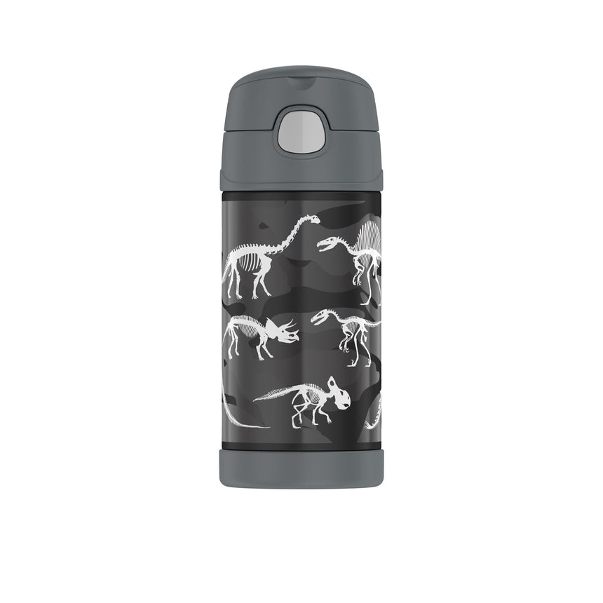 Thermos FUNtainer Stainless Steel Vacuum Insulated Drink Bottle 355ml Dinosaurs - Image 01