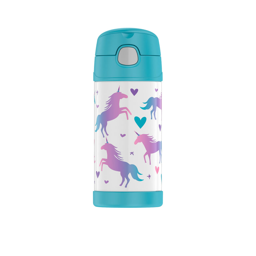 Thermos FUNtainer Stainless Steel Vacuum Insulated Drink Bottle 355ml Unicorn - Image 01