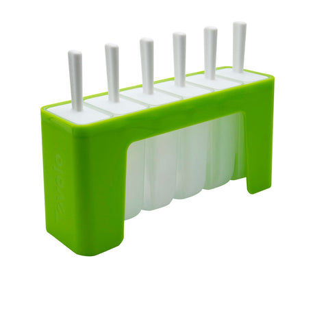 Tovolo Groovy Pop Moulds with Stand Set of 6 Spring Green - Image 01