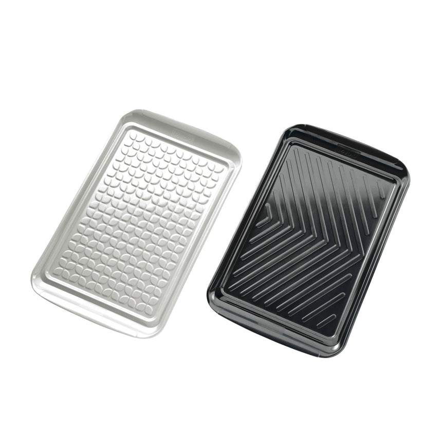 Tovolo Prep & Serve BBQ Trays Large Set of 2 in Black/White - Image 01