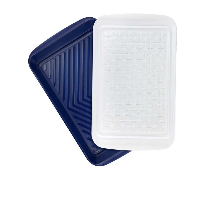 Tovolo Prep & Serve Marinade Trays Large Set of 2 in Blue/White - Image 01